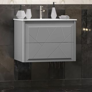 Тумба под раковину Opadiris Луиджи 00-00005953 Серая матовая